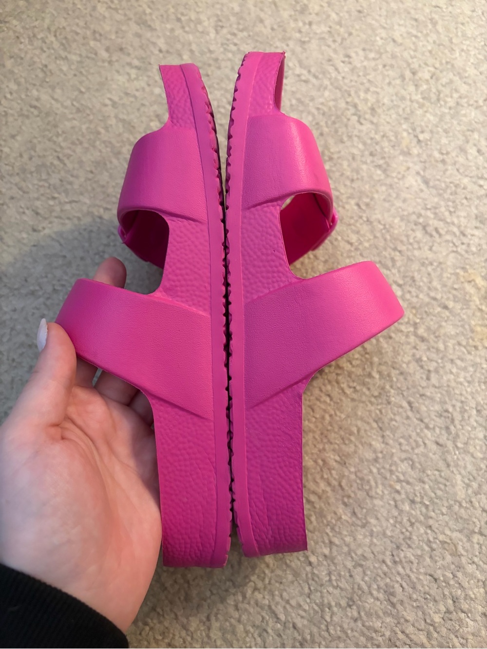 Hot Pink Slide Sandals